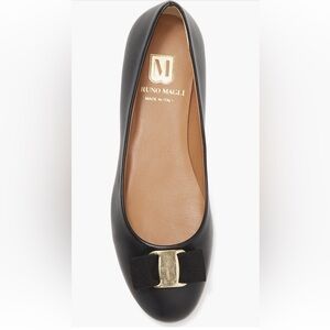Bruno Magli - Mina Bow Leather Ballet Flats